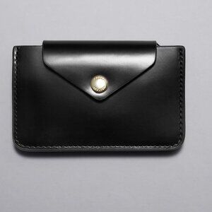 & Other Stories Black Leather Cardholder Wallet